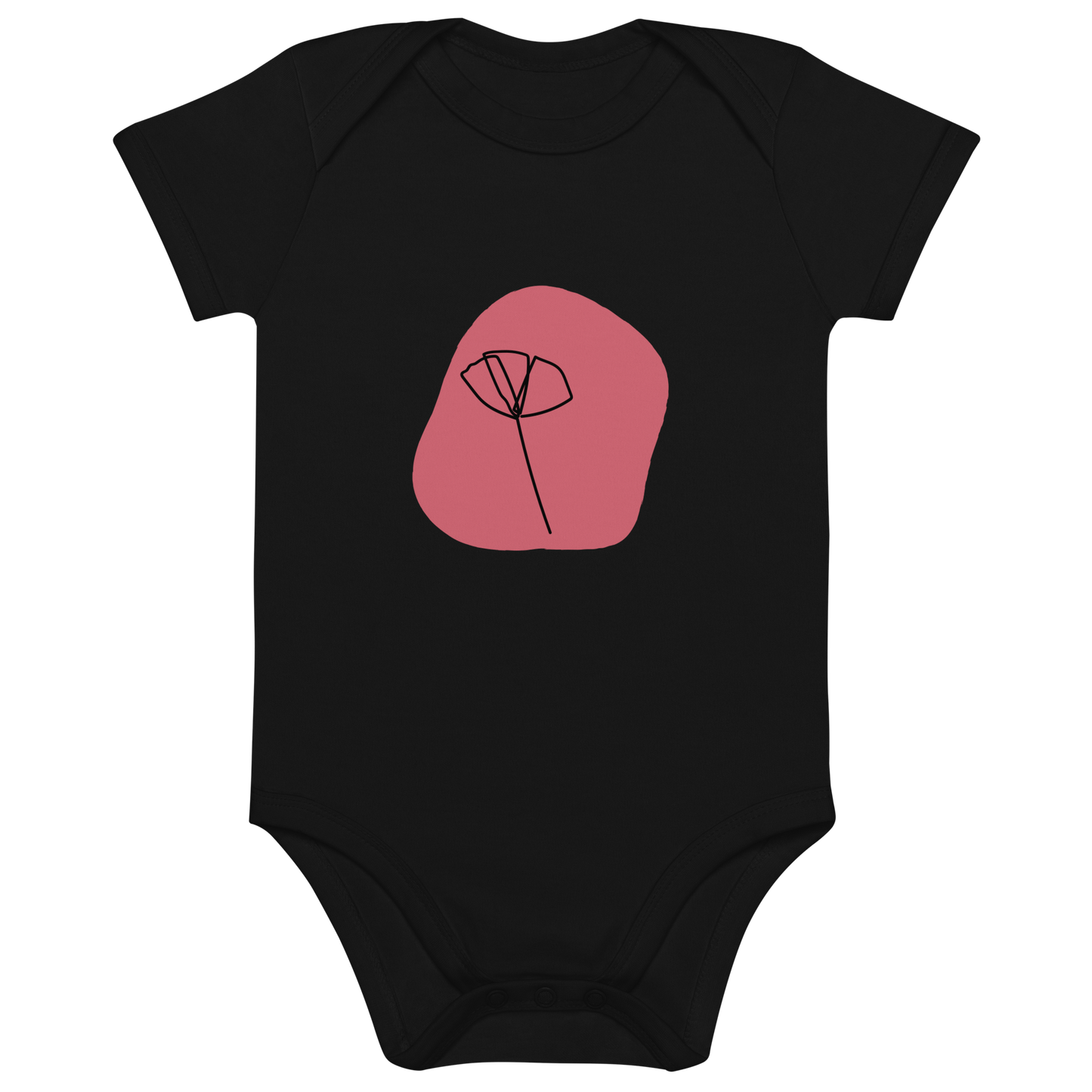 Babystrampler Flower (personalisierbar) aus Bio-Baumwolle