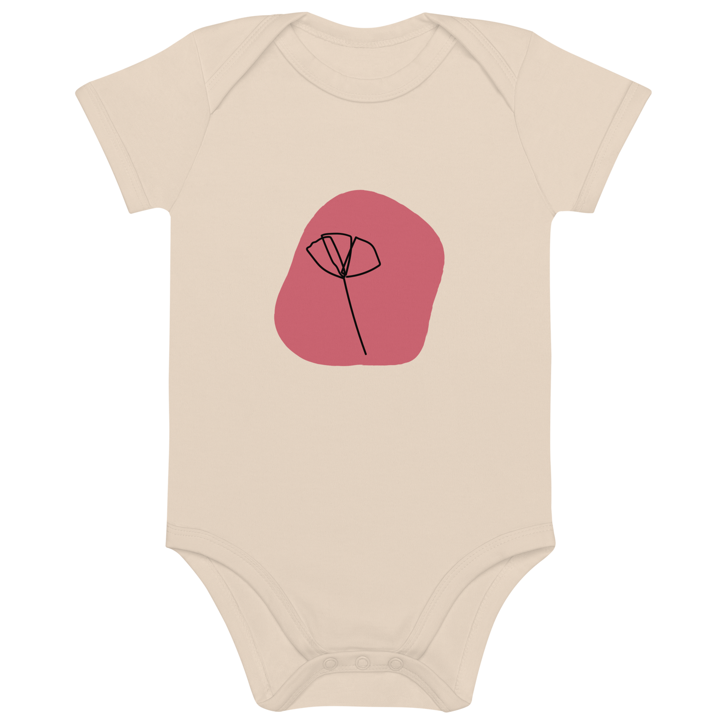 Babystrampler Flower (personalisierbar) aus Bio-Baumwolle