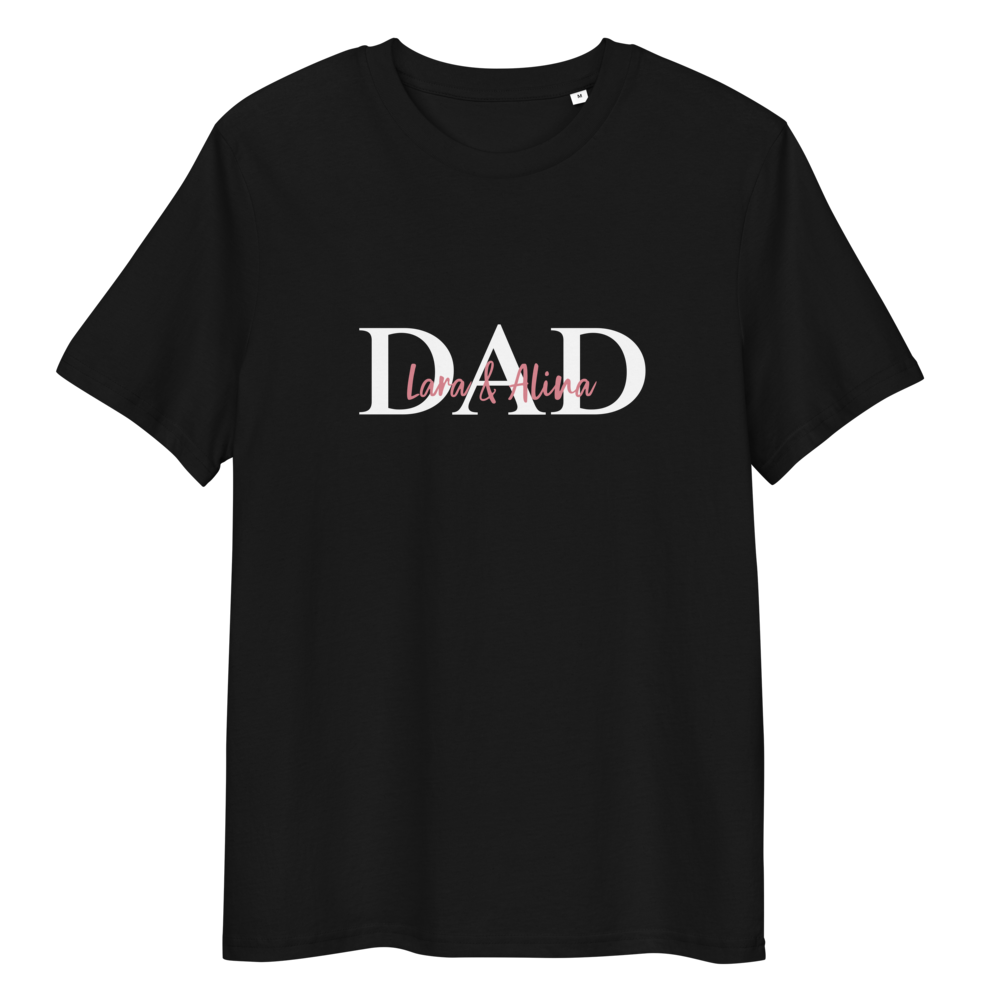 T-Shirt Dad B Namen (personalisierbar) aus Bio-Baumwolle