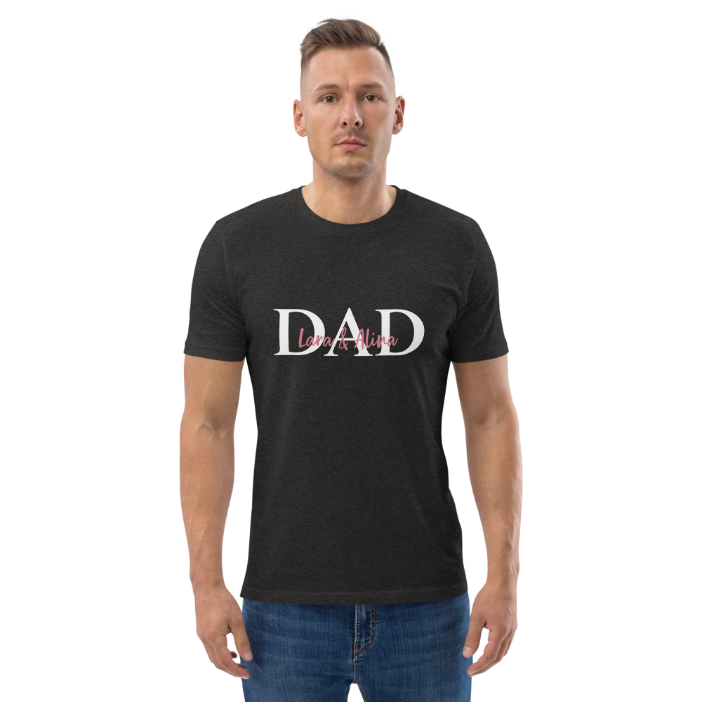 T-Shirt Dad B Namen (personalisierbar) aus Bio-Baumwolle