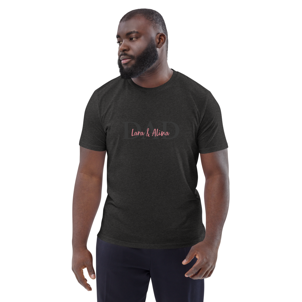 T-Shirt Dad B Namen (personalisierbar) aus Bio-Baumwolle