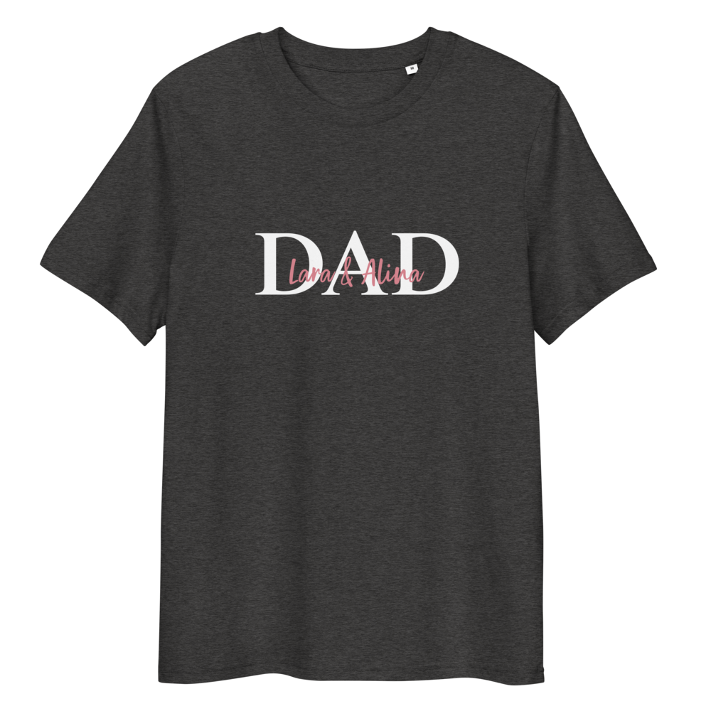 T-Shirt Dad B Namen (personalisierbar) aus Bio-Baumwolle
