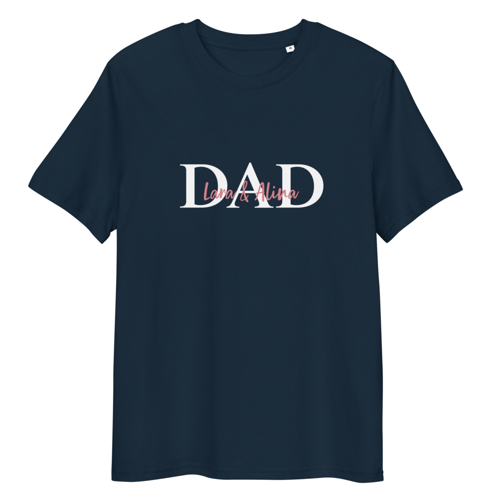 T-Shirt Dad B Namen (personalisierbar) aus Bio-Baumwolle