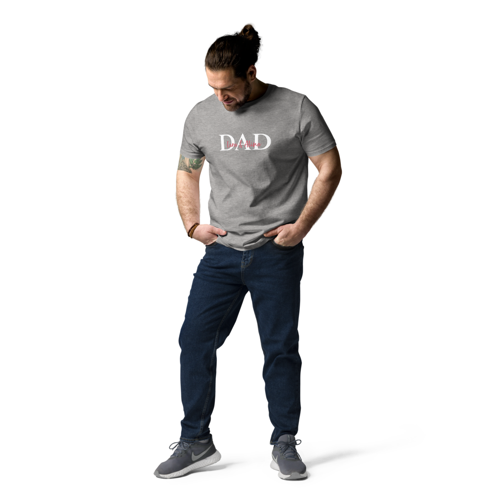 T-Shirt Dad B Namen (personalisierbar) aus Bio-Baumwolle
