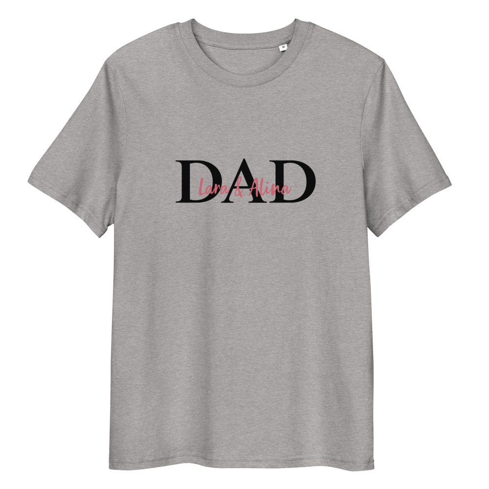 T-Shirt Dad B Namen (personalisierbar) aus Bio-Baumwolle