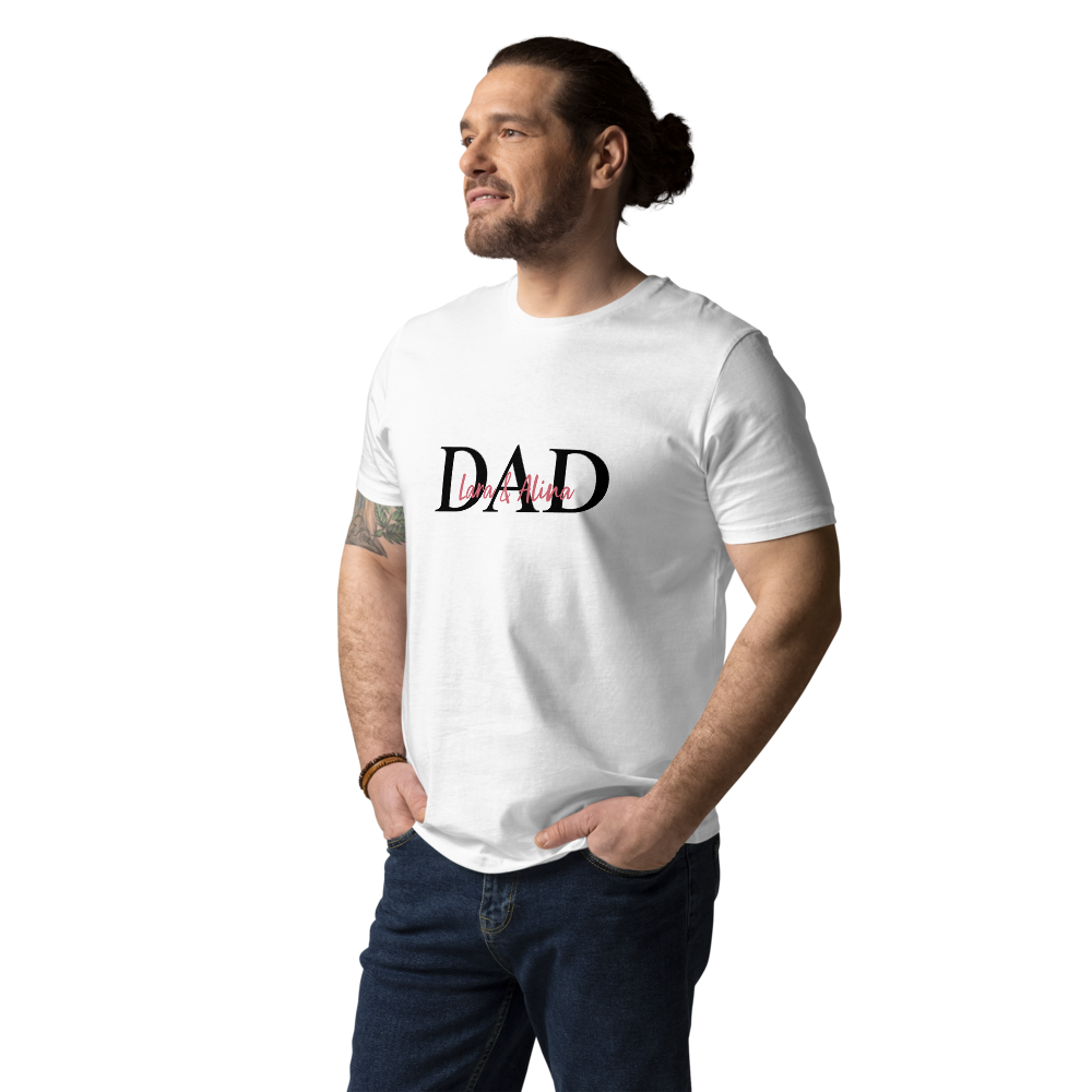 T-Shirt Dad B Namen (personalisierbar) aus Bio-Baumwolle