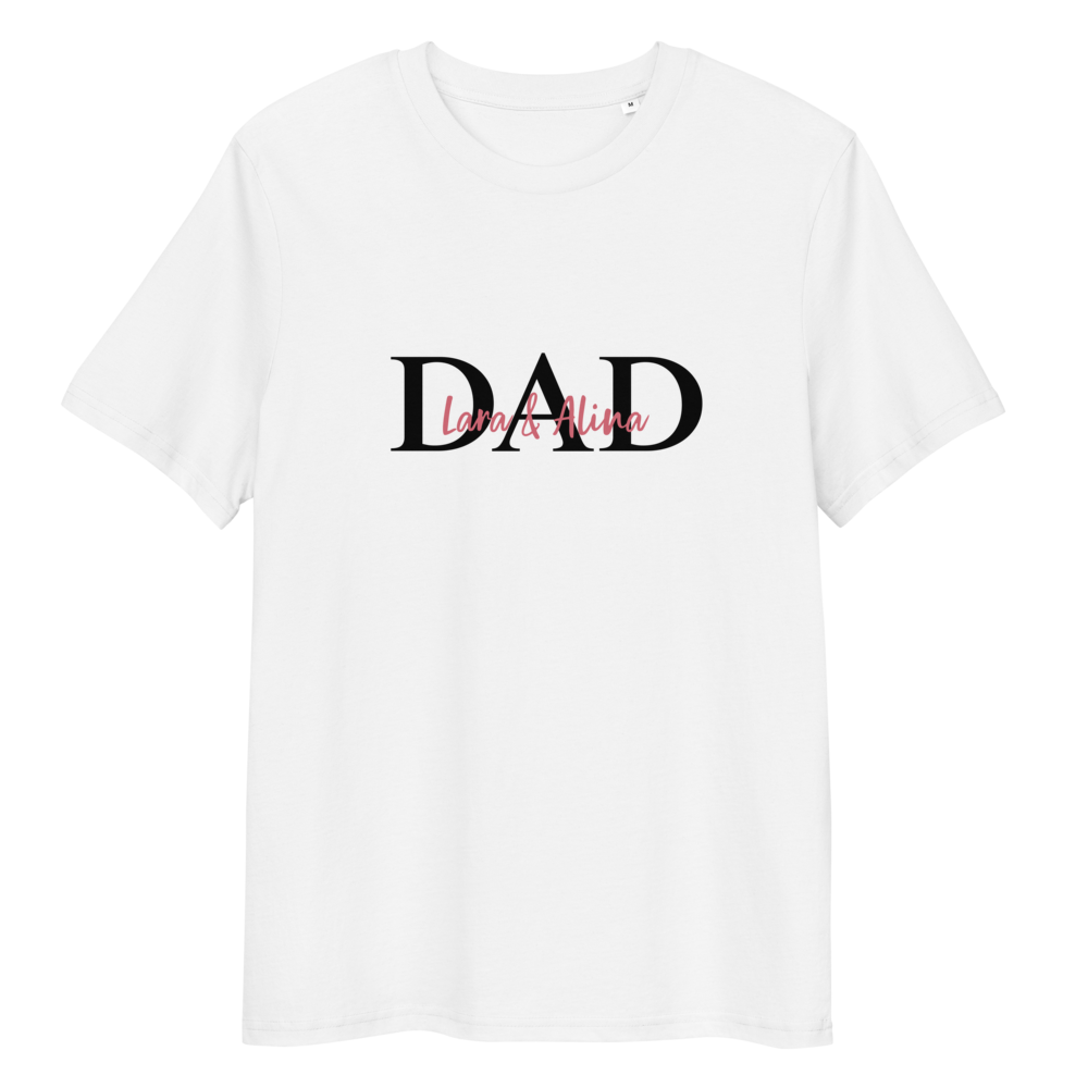 T-Shirt Dad B Namen (personalisierbar) aus Bio-Baumwolle